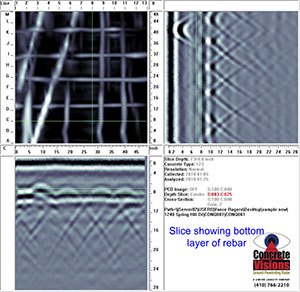 Slice Showing Bottom Layers of Rebar